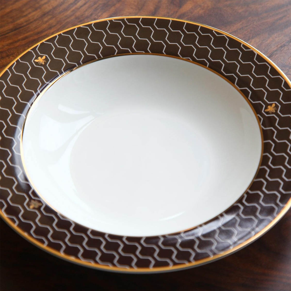 Тарелка суповая Domique To Bee or Not, цвет темно-коричневый