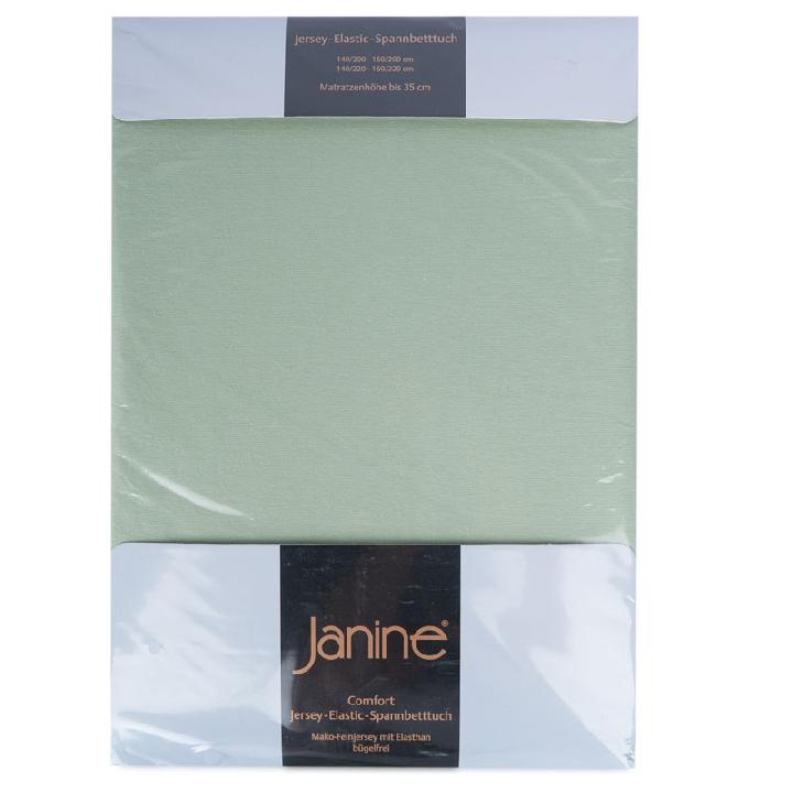 Простыня 1,5-спальная Janine Messina Elastic, цвет зеленый