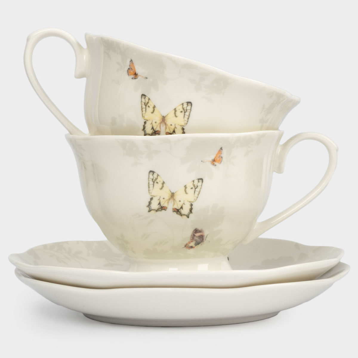 Набор пар чайных Anna Lafarg Бабочки, 2шт