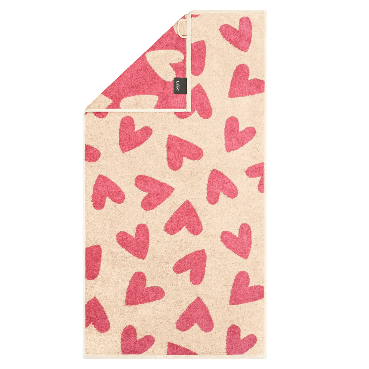 Полотенце Cawo Heart Beats 70x140см, цвет розовый