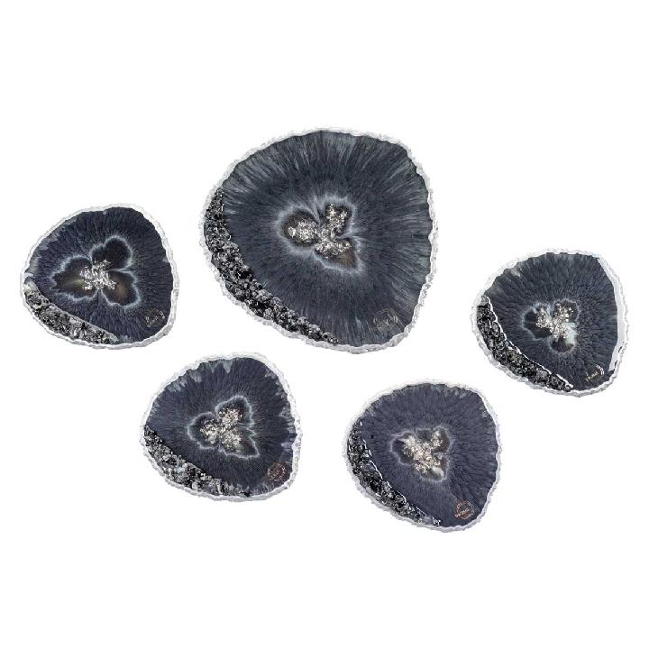 Набор №1 из эпоксидной смолы Incrua Plato (1XL+4L) Графит, Серебро