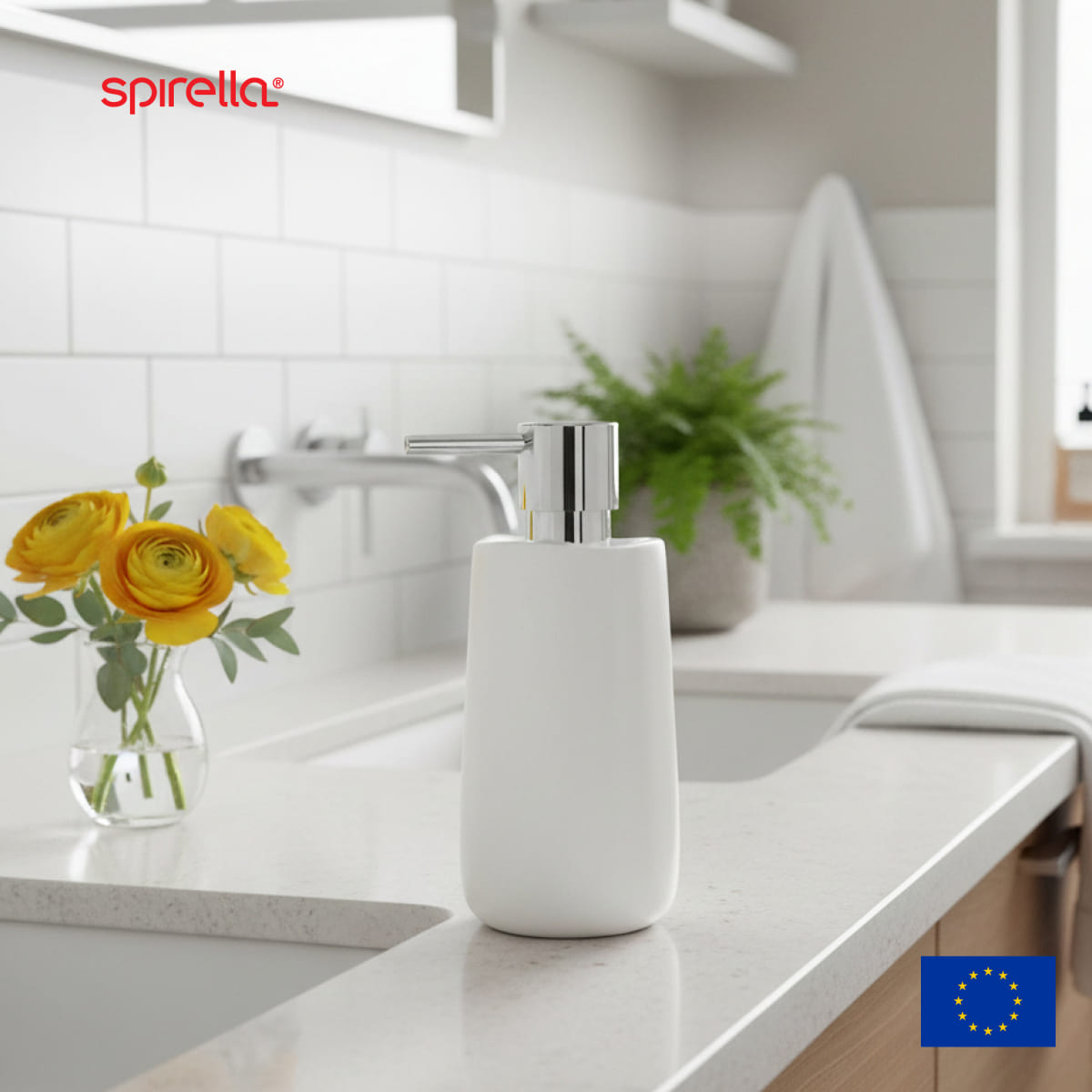 Дозатор для жидкого мыла Spirella Sina, белый