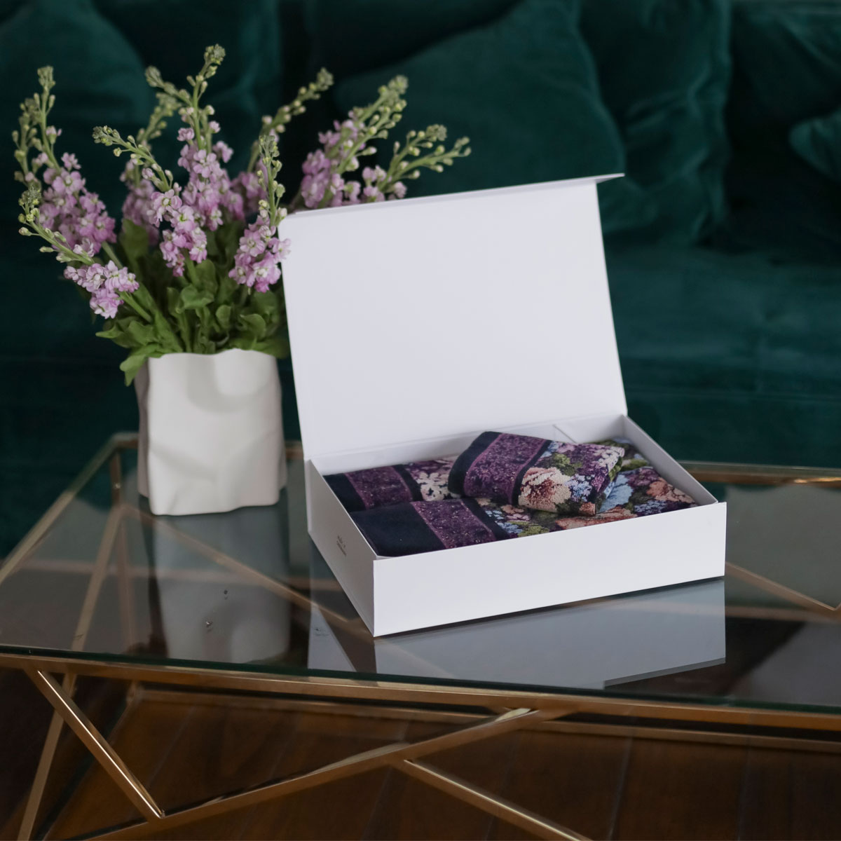 Полотенце Feiler Anjelika 50x100см, цвет черничный