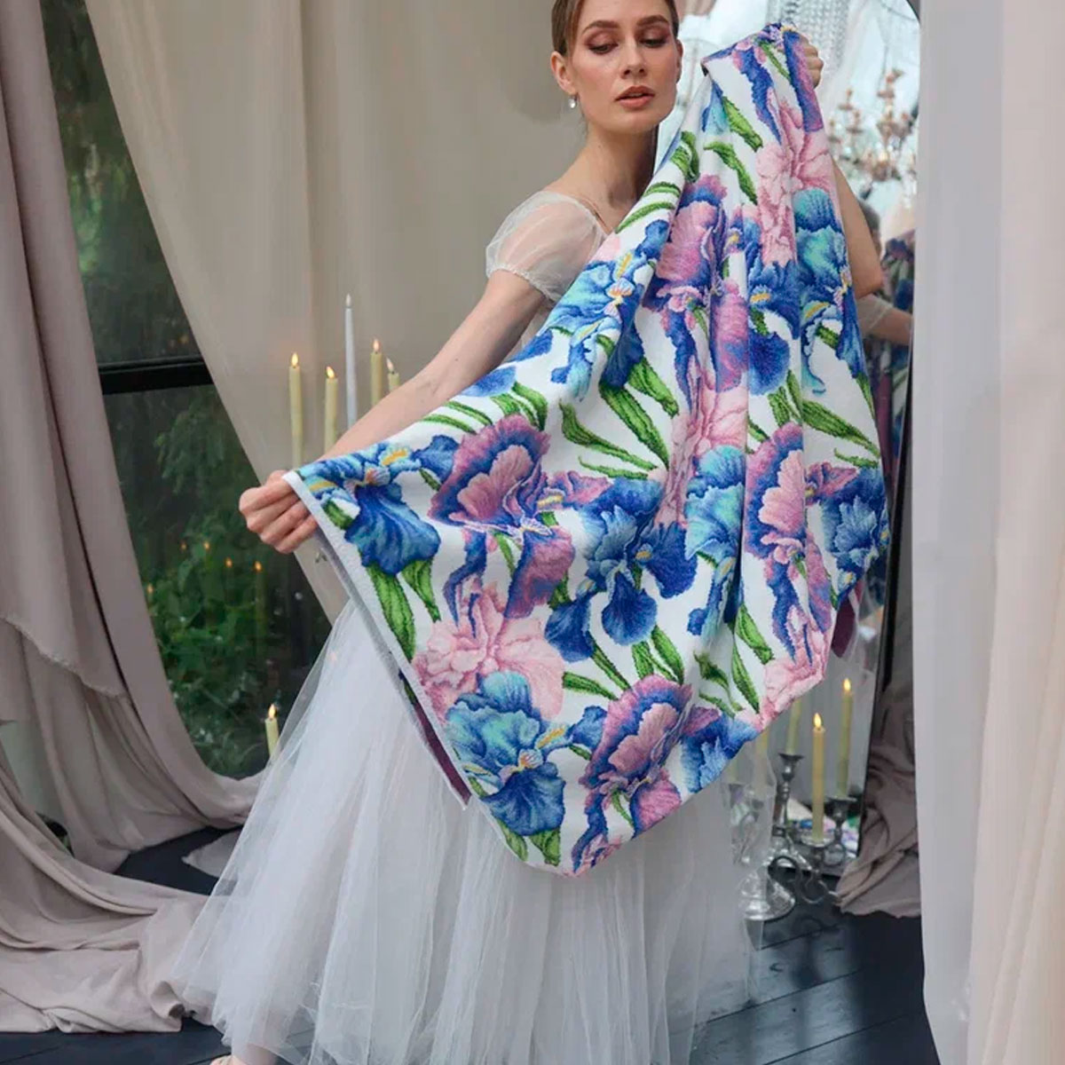 Полотенце Feiler Giselle 37x50см, цвет светло-голубой