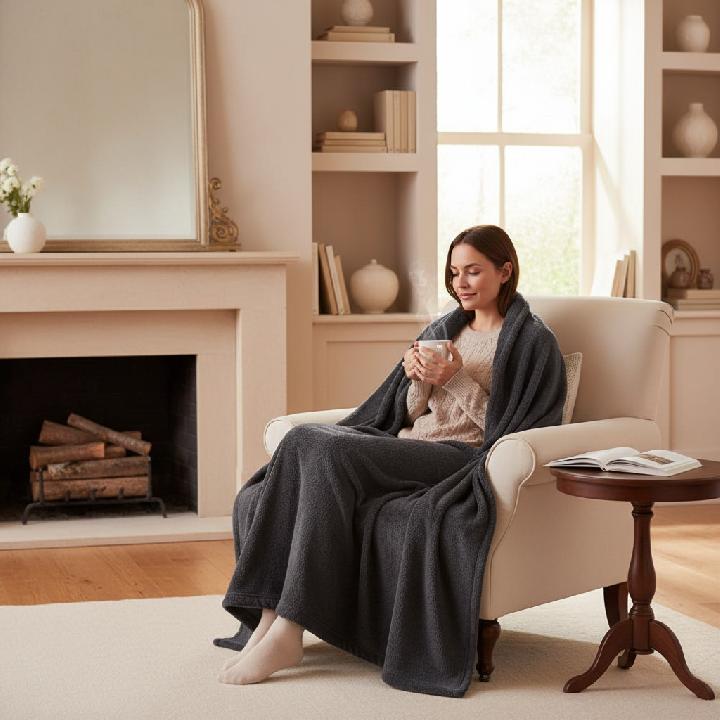 Плед 200x220см Pappel Cotton, серый