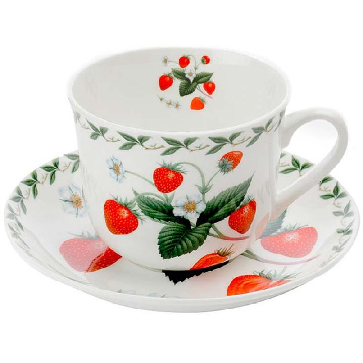 Чашка с блюдцем Maxwell&Williams Земляника, 480мл