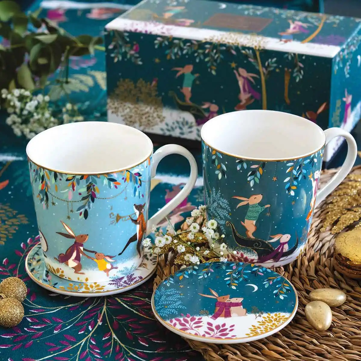 Набор кружек на подставке Portmeirion Woodland Tales 2шт 340мл