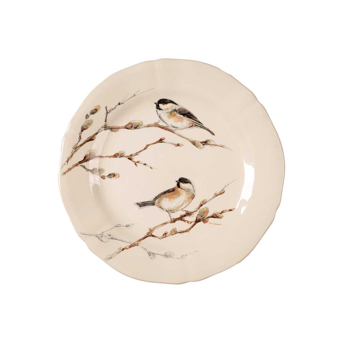 Тарелка десертная Gien Oiseaux Foret Гаичка