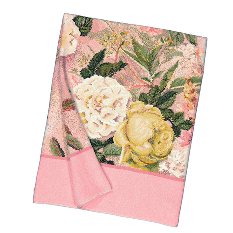 Полотенце Feiler Secret Garden 75x150см, цвет розово-бежевый