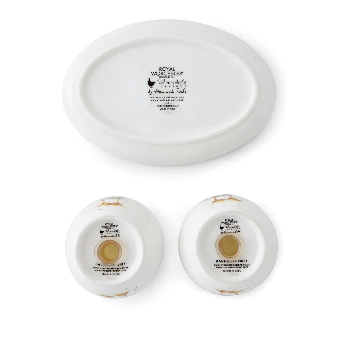 Солонка и перечница на подносе Royal Worcester’s Wrendale Designs Утки 8,5см