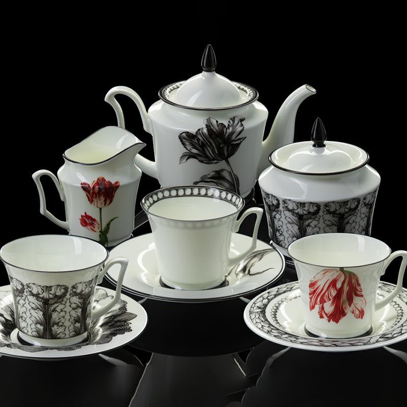 Чайная пара Императорский фарфоровый завод Сысоев Волшебный сад II