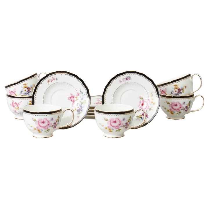 Чайный набор Lefard Мейсенский Букет 12 предметов на 6 персон