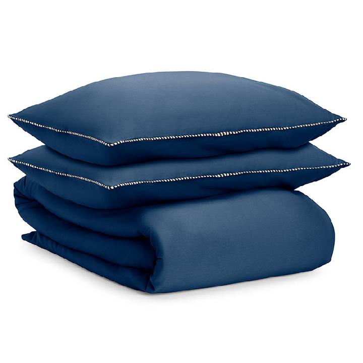 Комплект постельного белья 1,5-спальный Tkano Essential, цвет синий