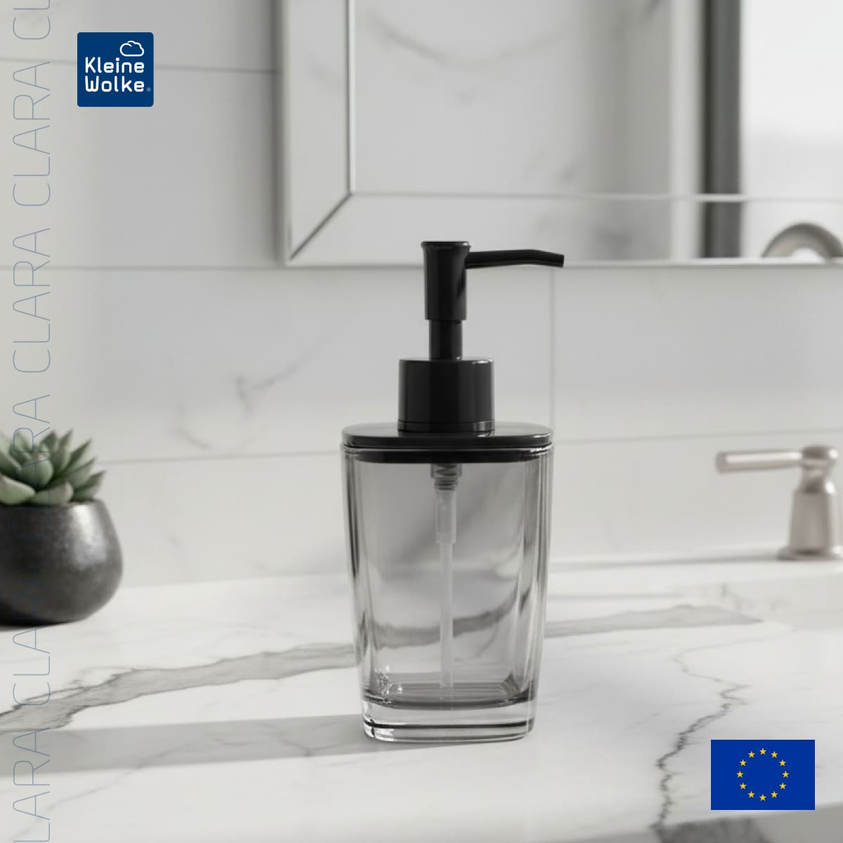 Дозатор для жидкого мыла Kleine Wolke Clara, черный