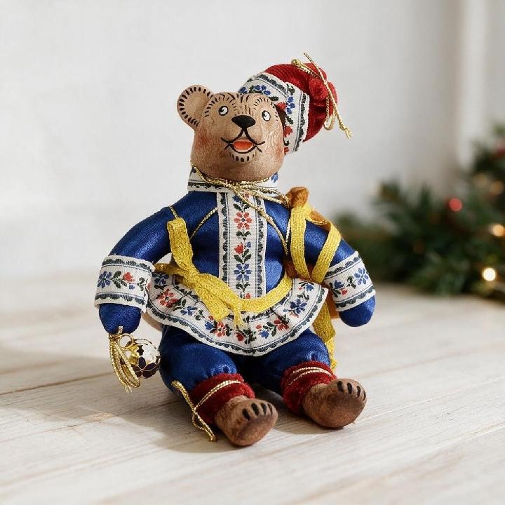 Елочная игрушка Кукольная мастерская на Ланском Медведь-путешественник