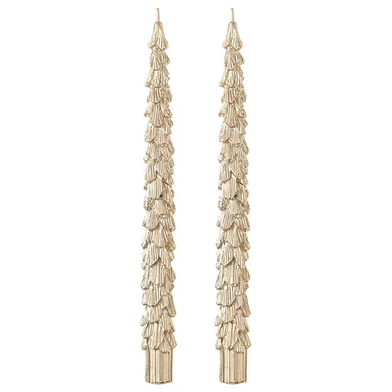 Набор свечей Tkano New Year Essential 2шт, золотой