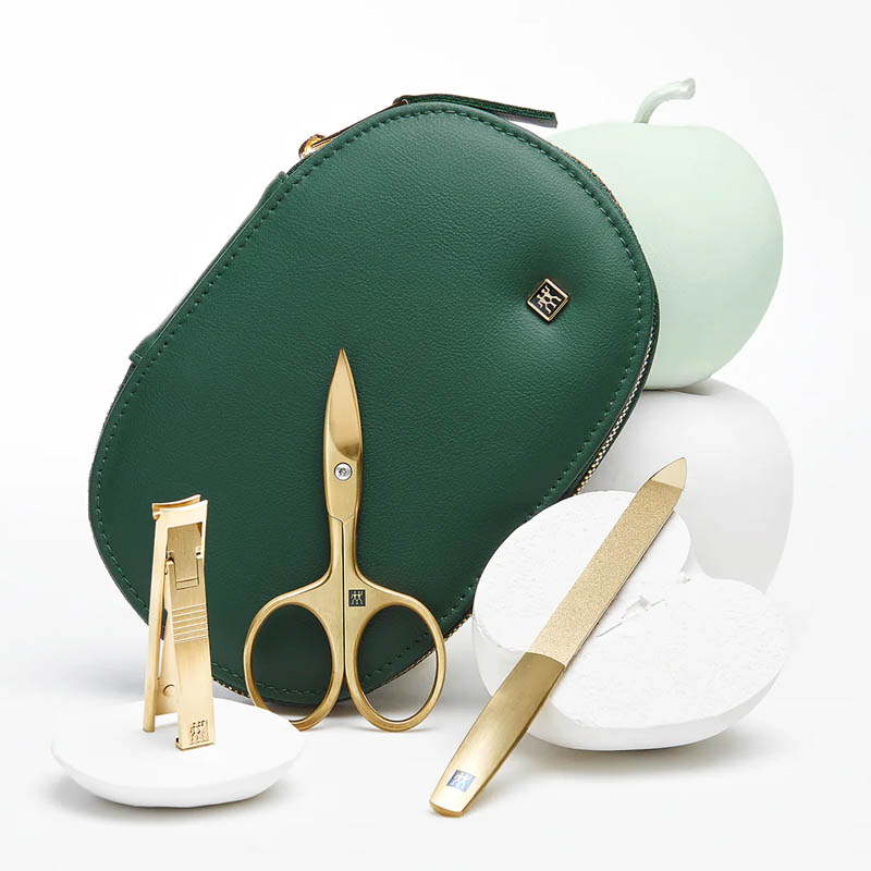 Набор маникюрный Zwilling Beauty Premium Gold 6 предметов, зеленый