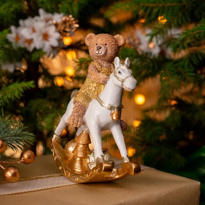 Статуэтка Lefard Новый Год! Мишка На Коне-Качалке