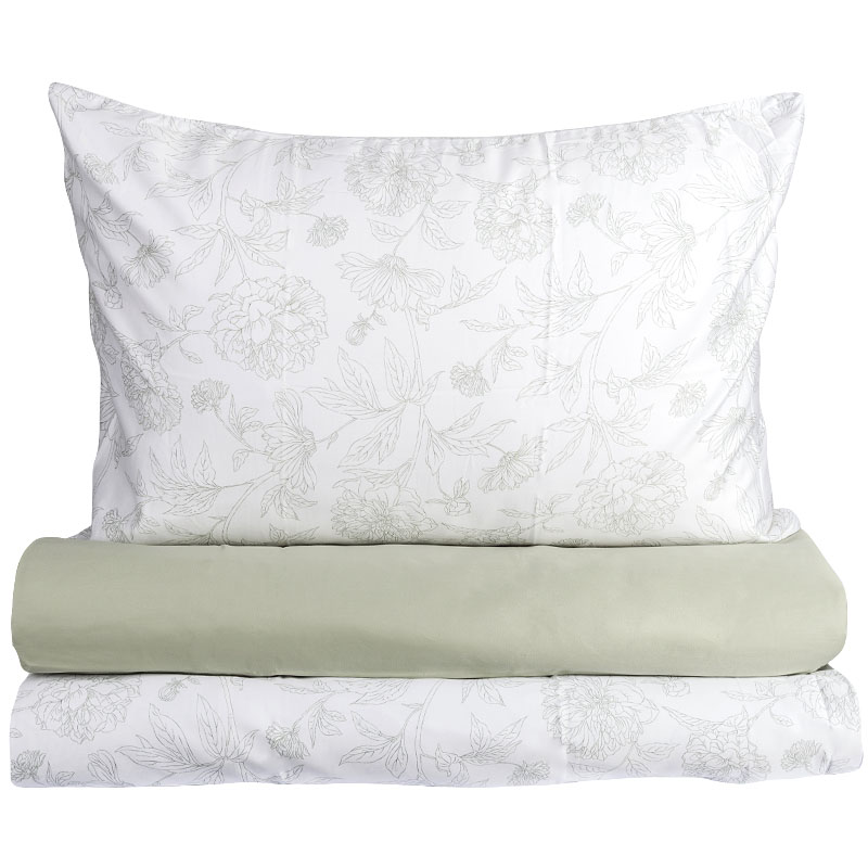 Комплект постельного белья 2-спальный Lameirinho Green Flowers