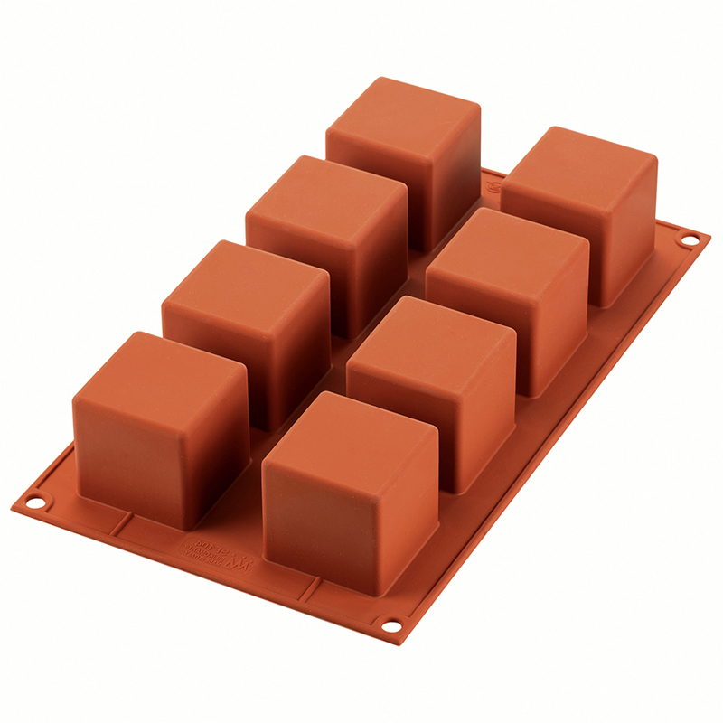 

Форма для пирожных Silikomart Cube 5x5см, Красный