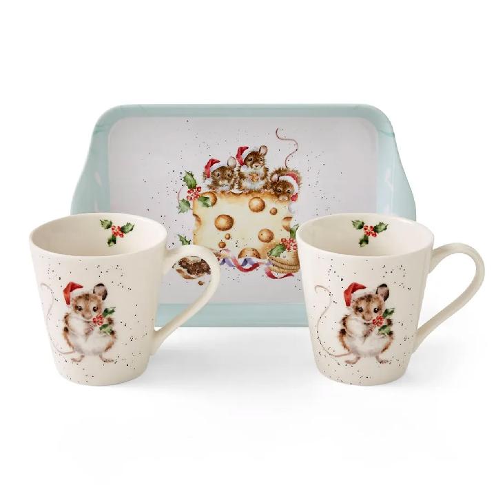 Набор кружек на подносе Royal Worcester’s Wrendale Designs Мыши 2шт