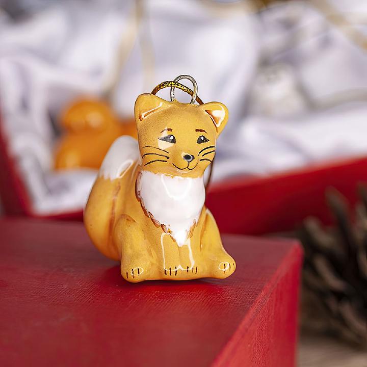 Елочная игрушка Ярославская Керамическая Мануфактура Лисичка