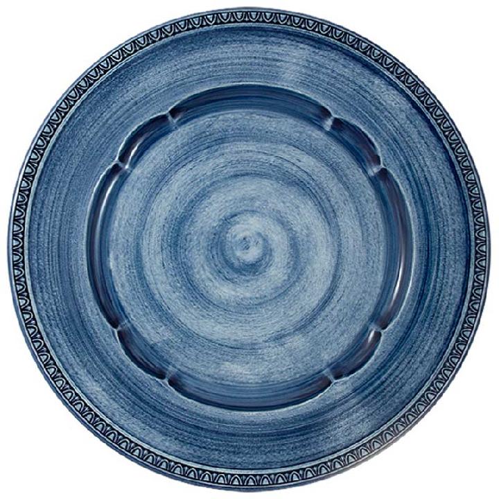 Тарелка обеденная Matceramica Augusta 27см, цвет синий