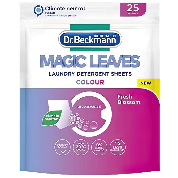 Стиральное средство Dr. Beckmann Magic Leaves в пластинах, для цветного белья 25 стирок
