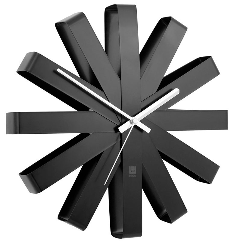 

Часы настенные Ribbon чёрныe, Черный