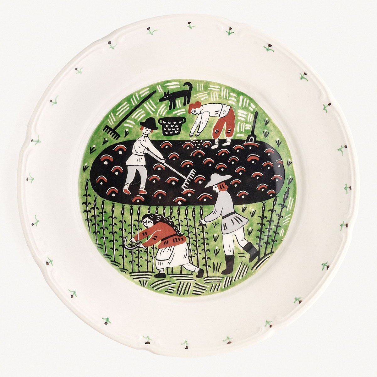 Тарелка обеденная Дымов Керамика Огород Уткина Жатва