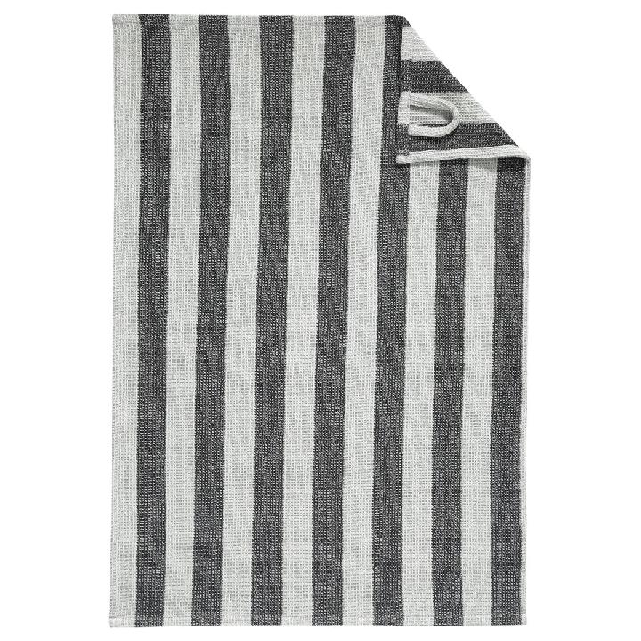 Полотенце кухонное вафельное Cawo Stripes 50x70см, цвет синий, платиновый