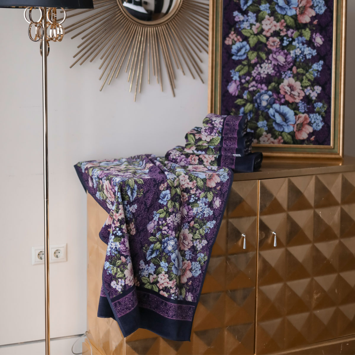 Полотенце Feiler Anjelika 50x100см, цвет иссиня-черный