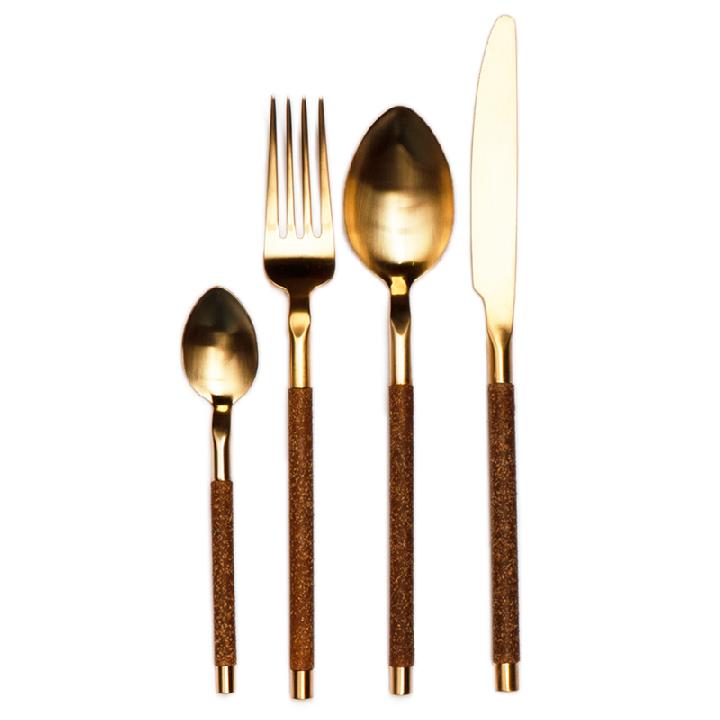 Набор столовых приборов Herdmar Nohc Gold, 24 предмета