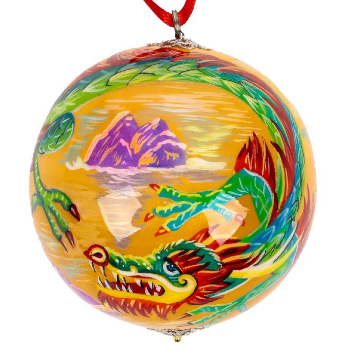 Шар деревянный ручной работы Мануфактура подарков Дракон 1