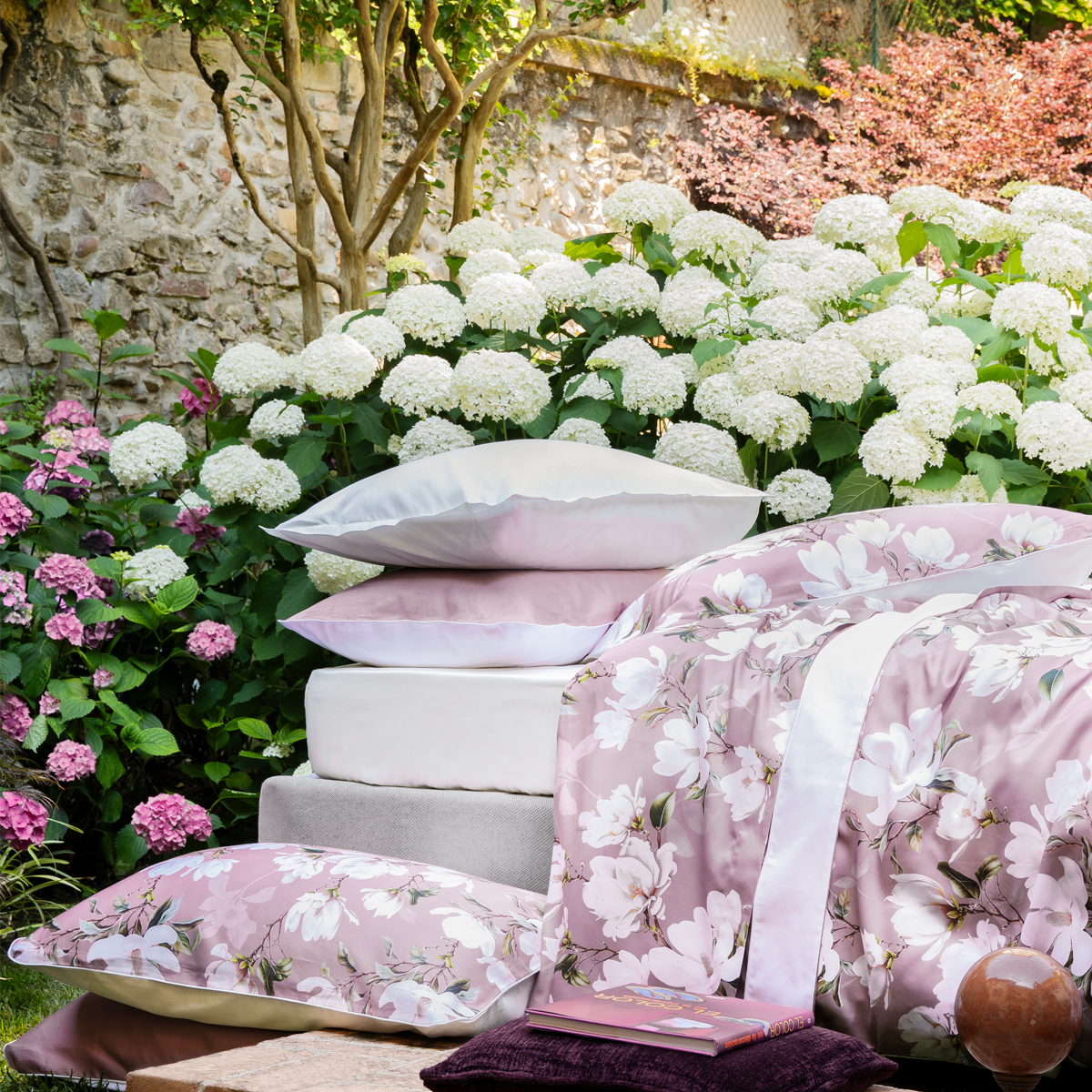 Комплект постельного белья евро Emanuela Galizzi Lavinia 2541, сиреневый, белый