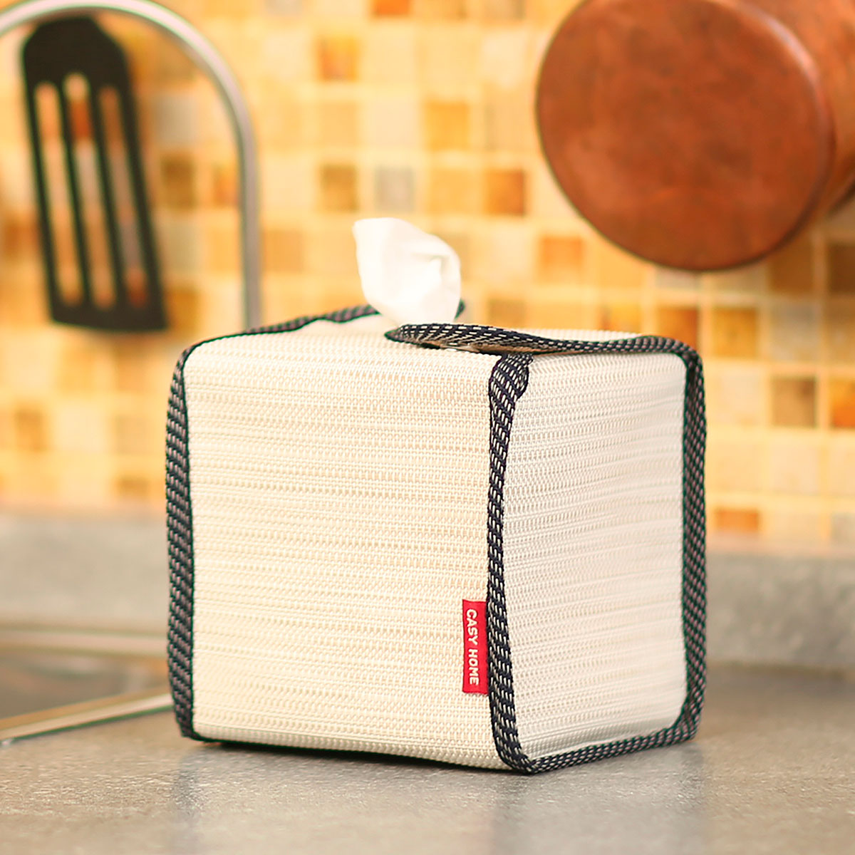 Салфетница Casy Home 14x11x14см, цвет бежевый