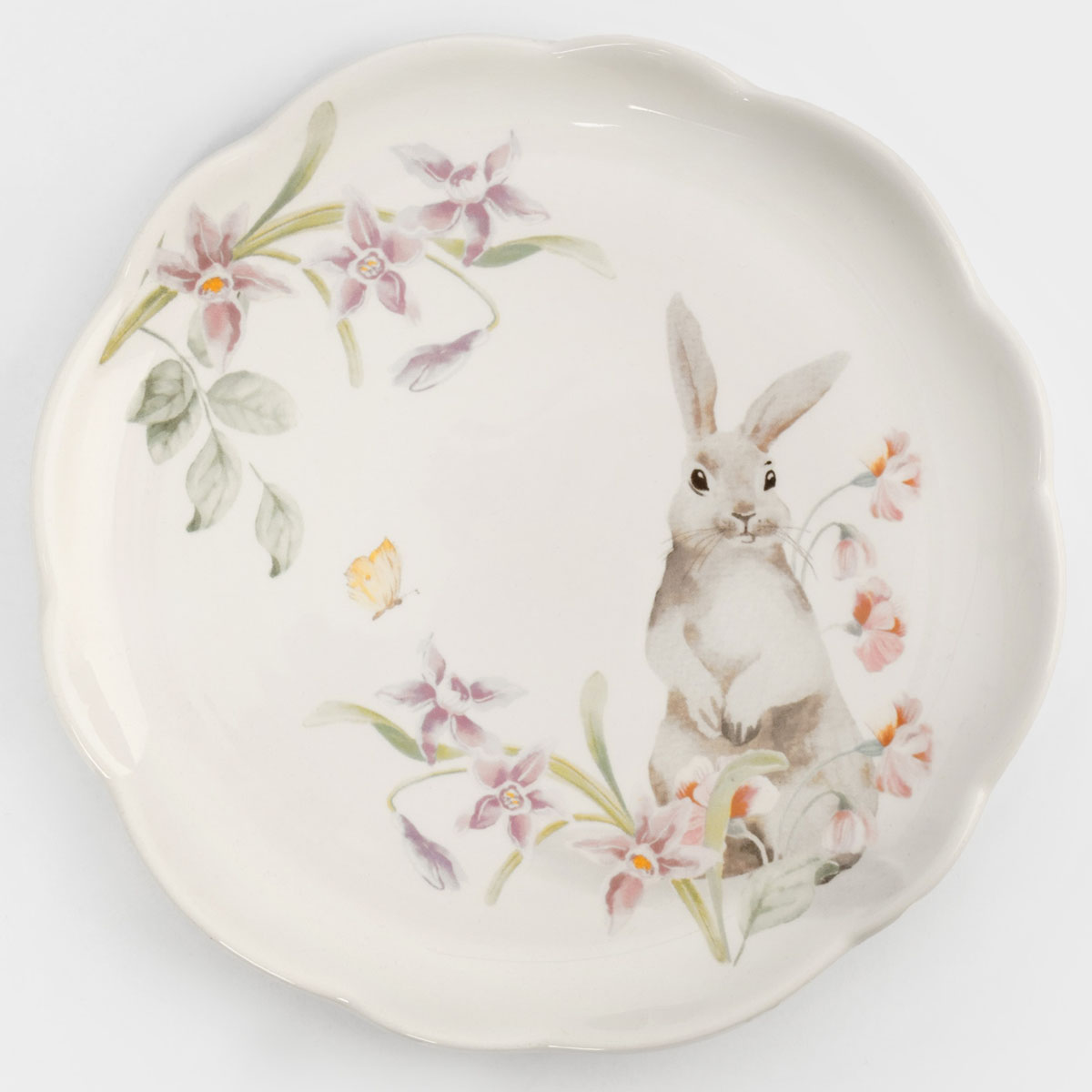 Тарелка закусочная Anna Lafarg Пасха Натуральная Кролик с цветами