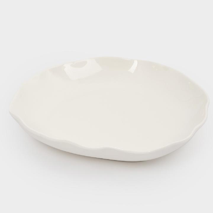 Тарелка суповая Anna Lafarg White Ocean Волнистый край