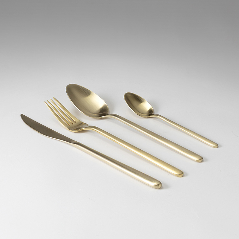 Набор столовых приборов Liberty Jones Pure 24 предмета на 6 персон, матовый золотой