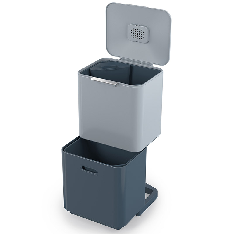 

Контейнер для мусора с двумя баками Joseph Joseph Totem Max Sky 60л, Голубой