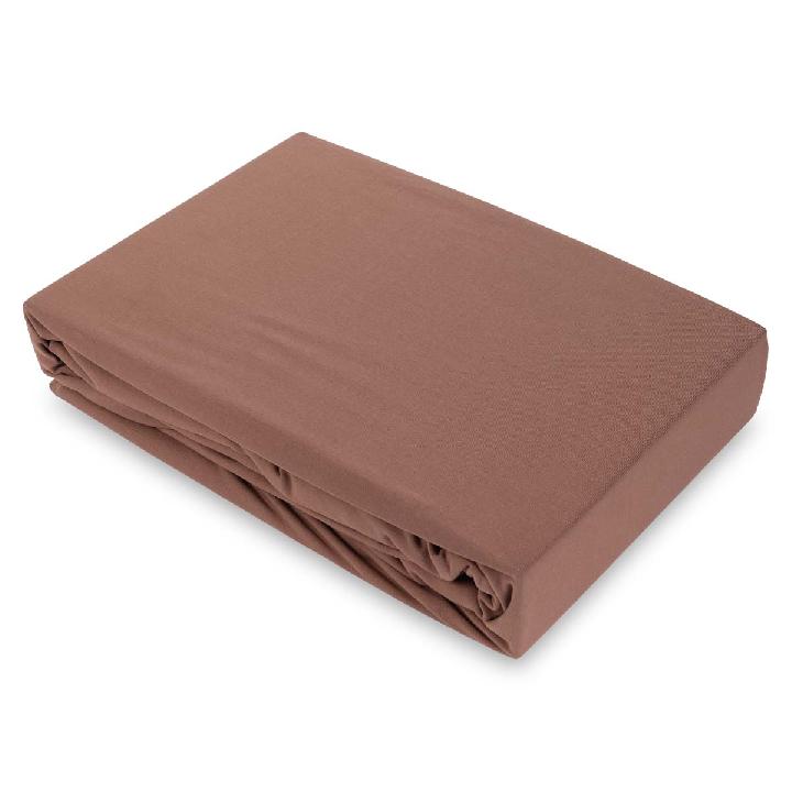 Простыня натяжная 2-спальная Pappel 180x220см, цвет коричневый