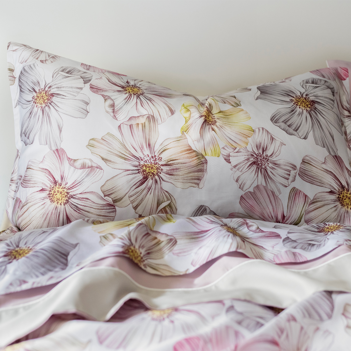 Комплект постельного белья евро Emanuela Galizzi Miranda 2682, бежевый, белый 