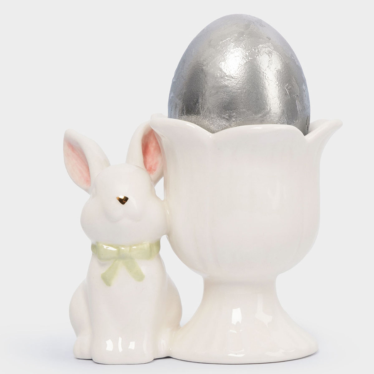 Подставка для яйца Anna Lafarg Пасха Золотая Кролик с цветком