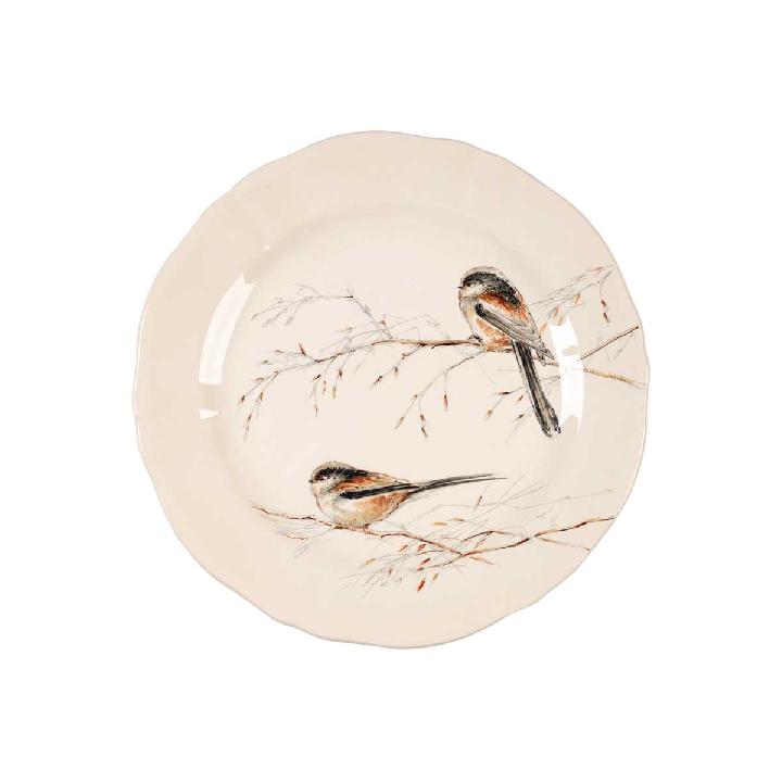 Тарелка десертная Gien Oiseaux Foret Синица