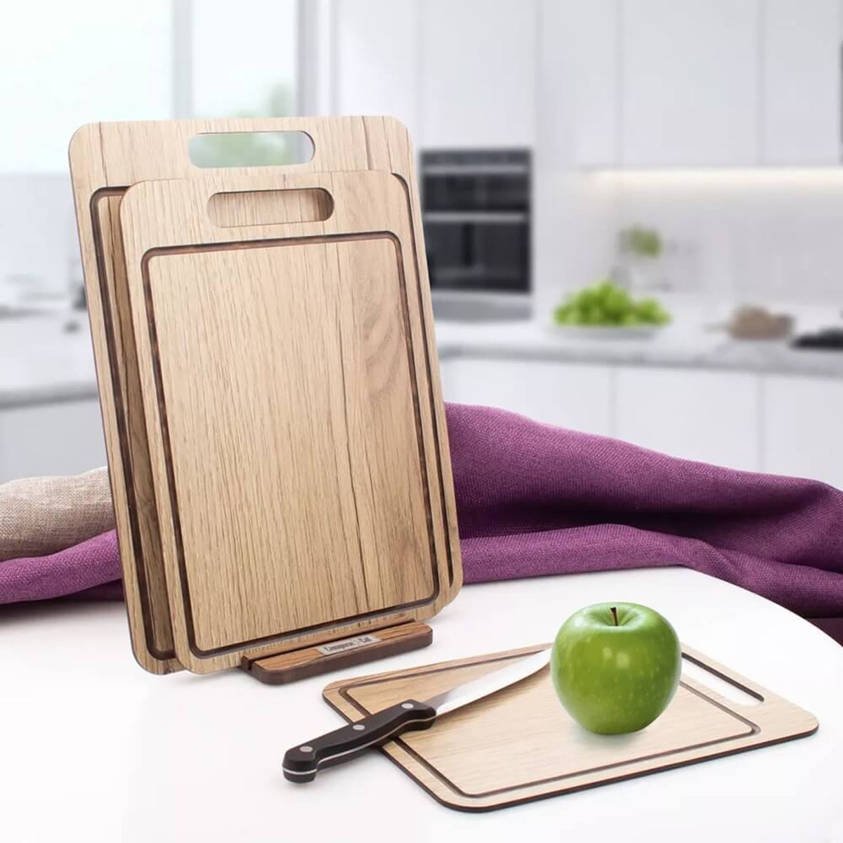 Набор разделочных досок на подставке ComposeEat Everyday дуб натуральный, 3шт