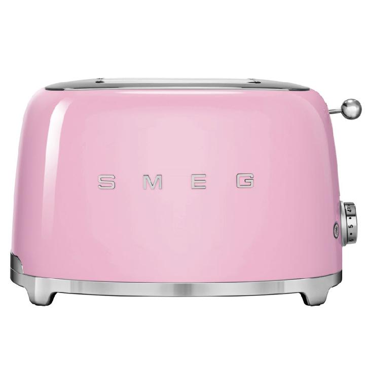 Тостер на 2 ломтика Smeg 50’s Style, розовый