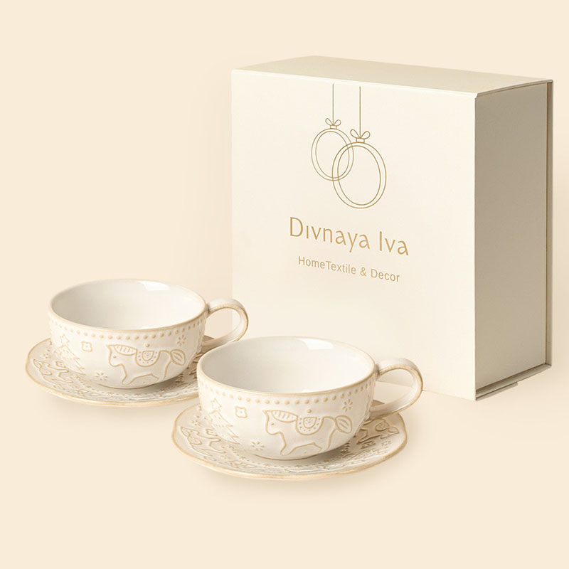 Набор чайных пар подарочный Divnaya Iva Пряничный Домик