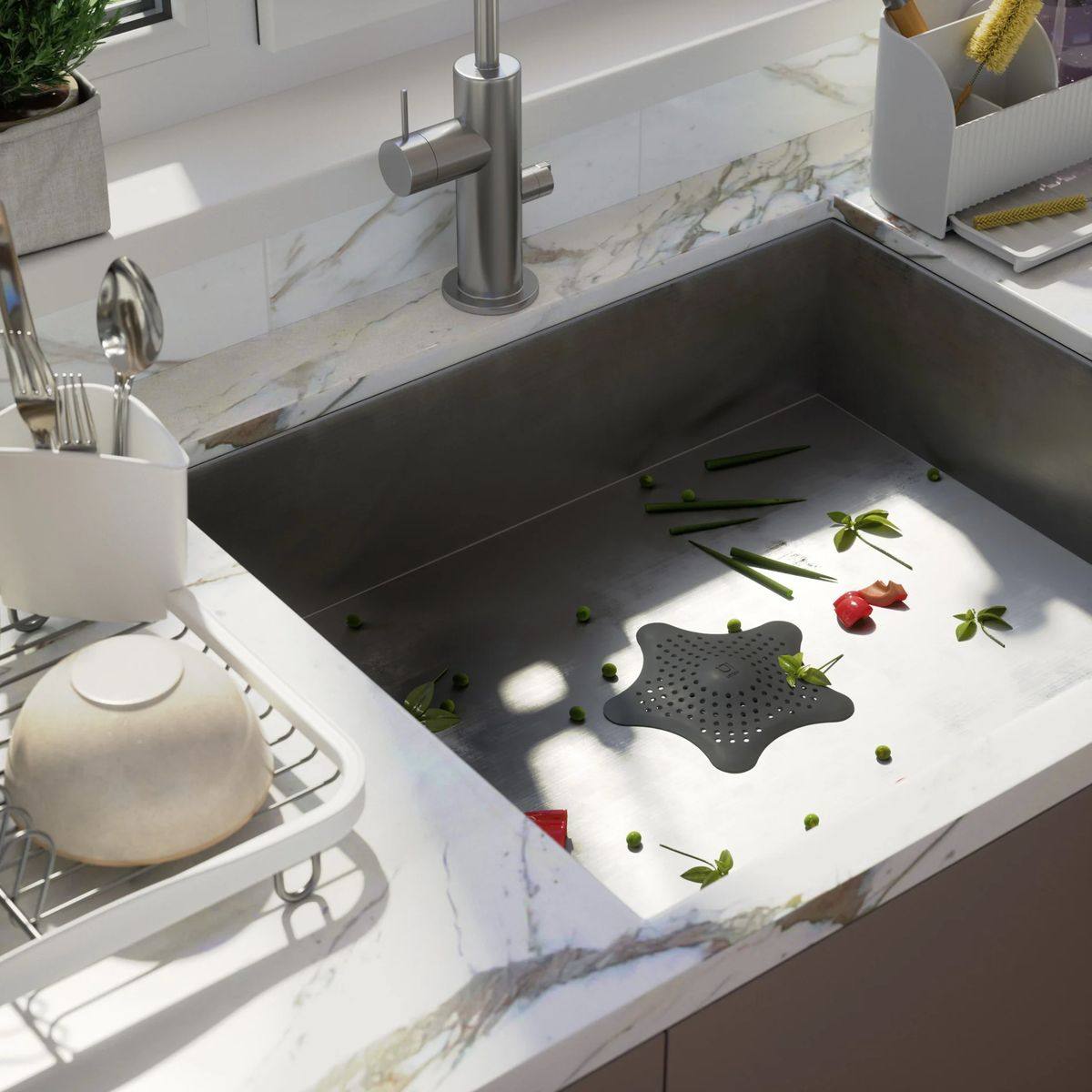 Фильтр для слива Umbra Starfish, черный