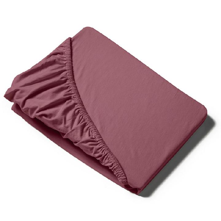 Простыня на резинке 1,5-спальная Fussenegger Эксквизит, цвет бордовый
