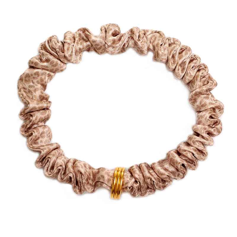 Шелковая резинка мини для волос Mollen Фелина бежевая